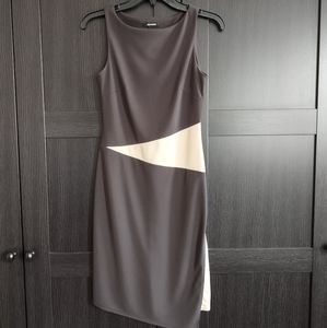 Express Assymetrical Boatneck Sleeveless Dress